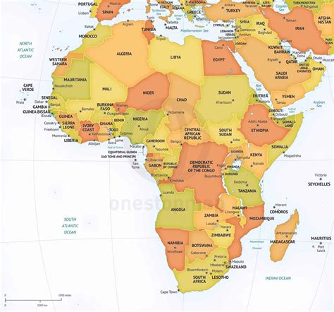 Map Of Africa Continent