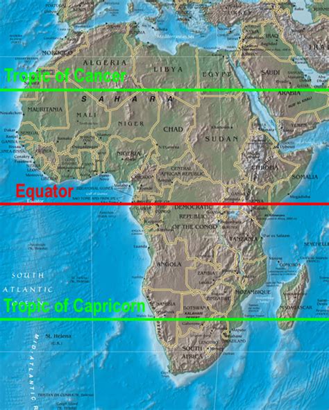 Map Of Africa Equator
