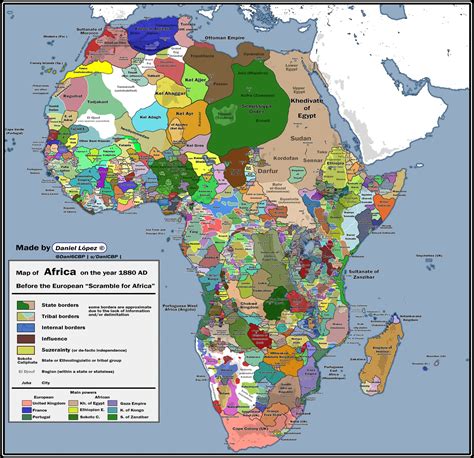 Map Of Africa In 1880