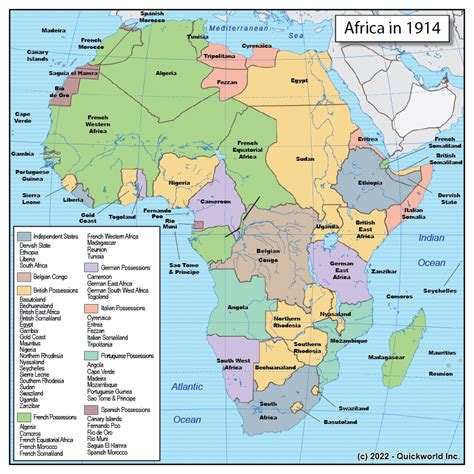 Map Of Africa In 1914