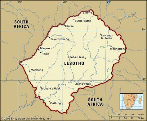 Map Of Africa Lesotho