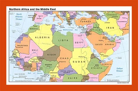 Map Of Africa Middle East