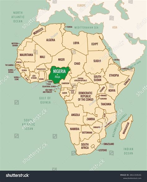 Map Of Africa Nigeria