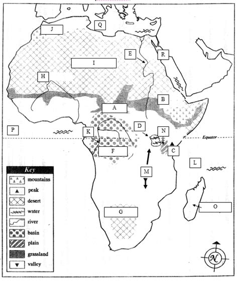 Map Of Africa Questions