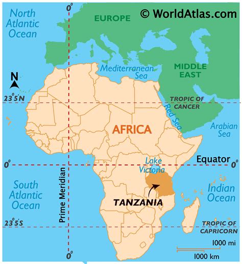 Map Of Africa Tanzania