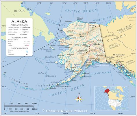 Map Of Alaska And Usa