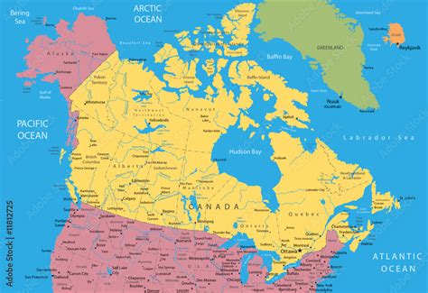 Map Of Alaska Canada And Greenland