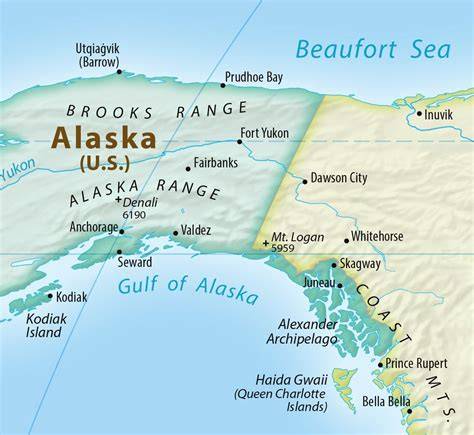 Map Of Alaska East Coast