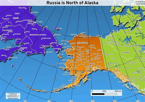 Map Of Alaska Hawaii And Russia