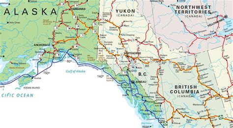 Map Of Alaska Highway With Cities