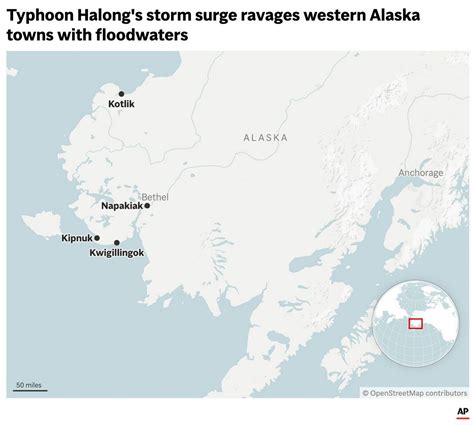 Map Of Alaska Hit By Typhoon