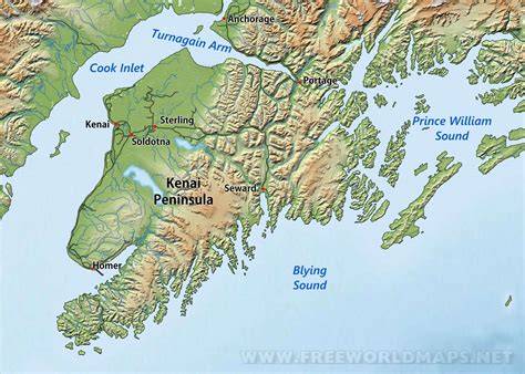 Map Of Alaska Kenai