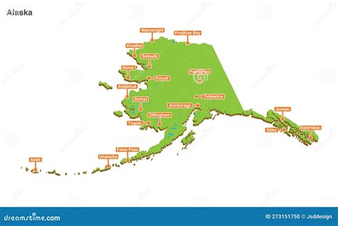 Map Of Alaska Major Cities