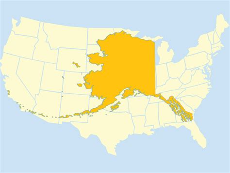 Map Of Alaska Overlaid On Usa