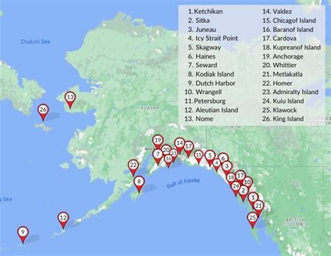 Map Of Alaska Ports