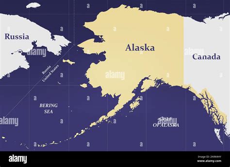 Map Of Alaska Usa And Russia