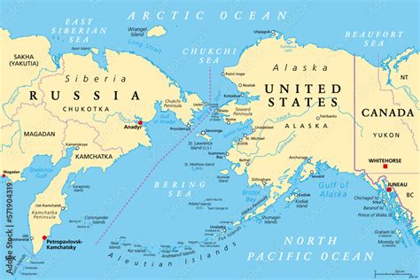 Map Of Alaska Vs Russia