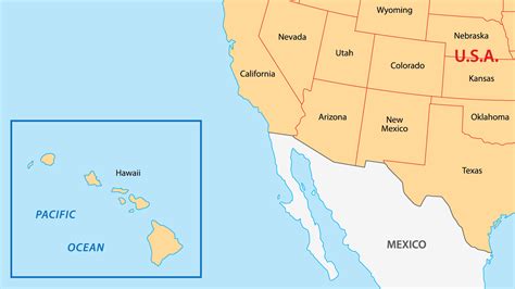 Map Of America And Hawaii