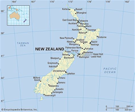 Map Of America And New Zealand
