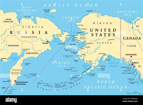 Map Of America And Russia
