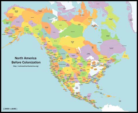 Map Of America Before Colonization