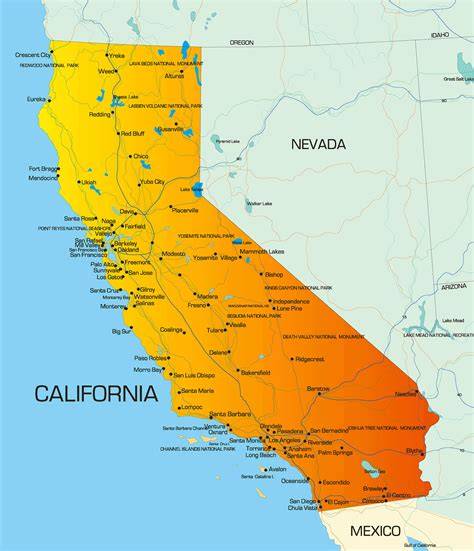 Map Of America California