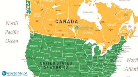 Map Of America Canada
