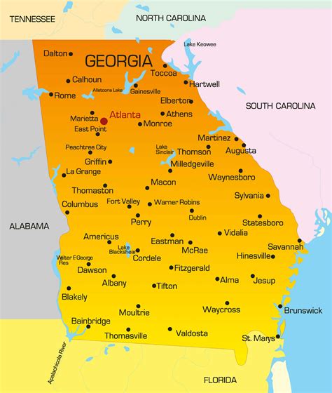 Map Of America Georgia