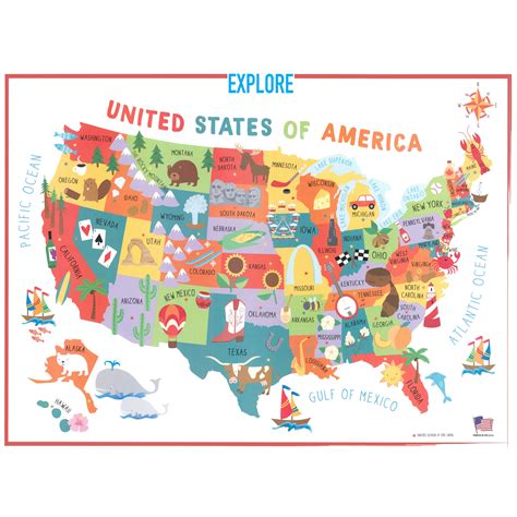 Map Of America Kids