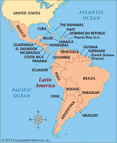 Map Of America Latin