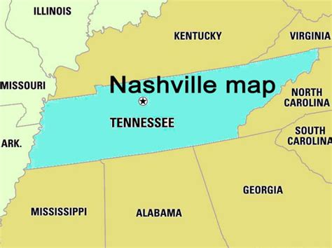 Map Of America Nashville