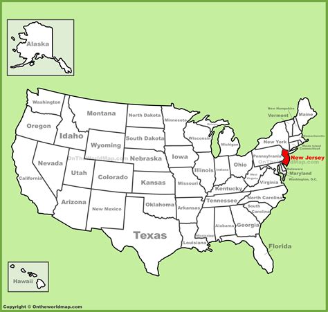 Map Of America New Jersey