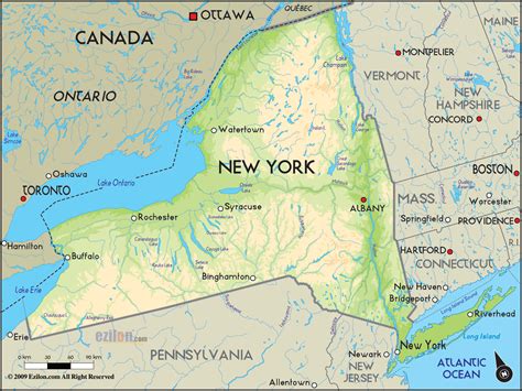 Map Of America New York