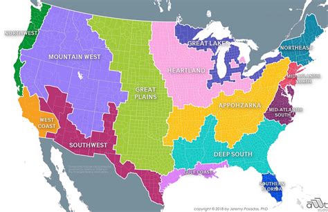 Map Of America Regions