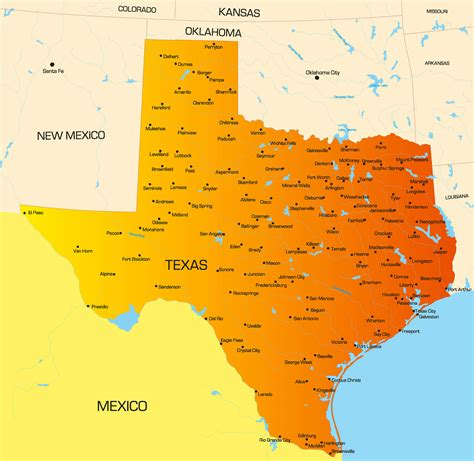 Map Of America Texas