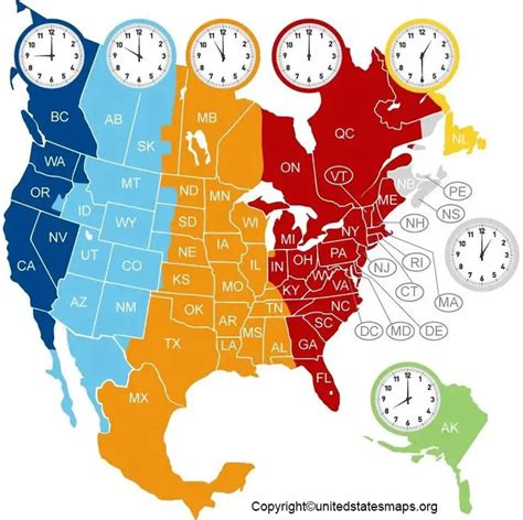 Map Of America Time Zone