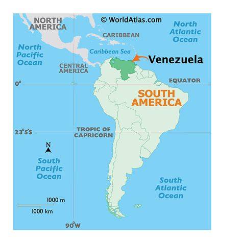 Map Of America Venezuela