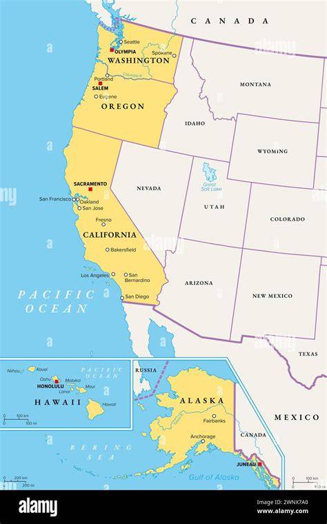 Map Of America West Coast