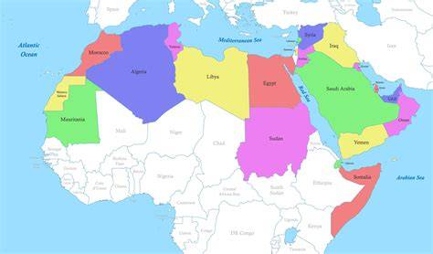 Map Of Arab Countries In The World