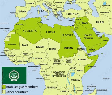 Map Of Arab League States