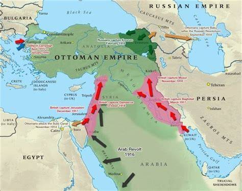 Map Of Arab Revolt