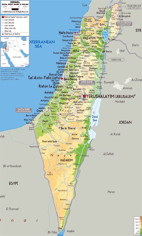 Map Of Arab Towns In Israel