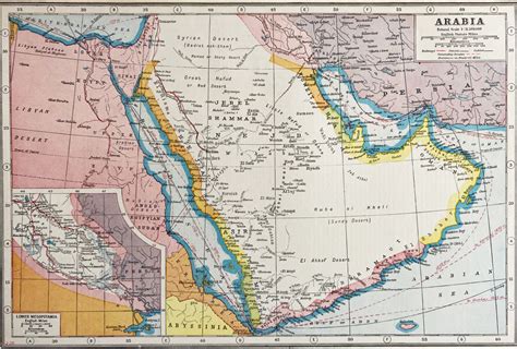 Map Of Arabia In 1920