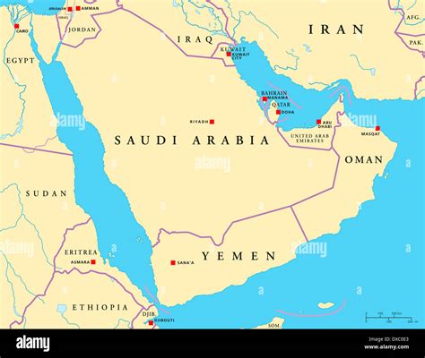Map Of Arabian Country