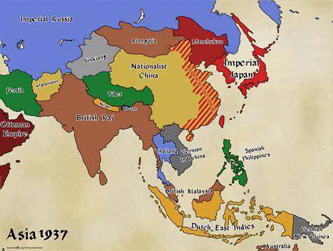 Map Of Asia 1937