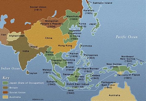 Map Of Asia During Ww2