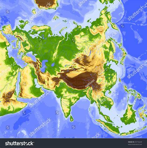 Map Of Asia Elevation