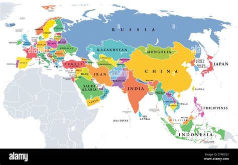 Map Of Asia Europe Countries