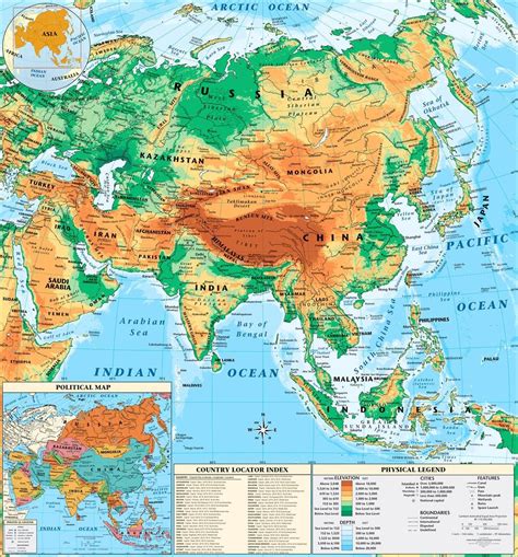 Map Of Asia Key