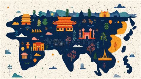 Map Of Asia Landmarks